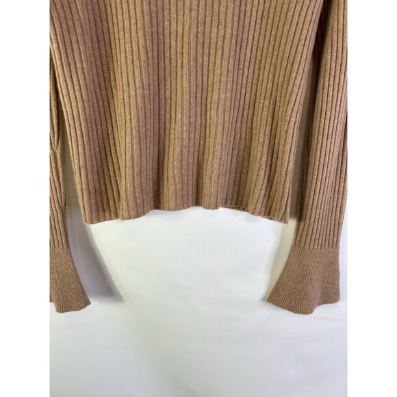 Vintage 90s Cashmere Ribbed Knit Turtleneck Sweater Quiet Luxury - Picture 9 of 9